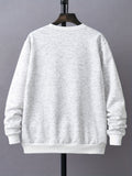 kkboxly Trendy Sweatshirt, Men's Casual Solid Crew Neck Sweatshirt For Fall Winter