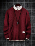 kkboxly  Men's Thermal Casual Knitted Pullover Sweater