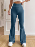 kkboxly  Side Striped Flare Leg Pants, Casual High Waist Pants, Women's Clothing