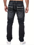 kkboxly Men's Comfy Street Style Distressed Denim Pants With Pockets