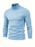 kkboxly  All Match Best Sellers Autumn Winter Pullover Men Solid Turtleneck Sweaters