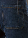 kkboxly  Men's Letter Print Street Style Denim Jeans, Fashion Trend, Can Be Paired With Chain Jewelry