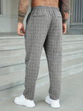 Plus Size Men's Plaid Pants Stylish Casual Pants For Spring Fall Winter, Men's Clothing