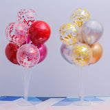 Set, 27.56inch Balloons With 7 Head Table Floating Party Decoration Essential Table Floating For Birthday Wedding Anniversary Decorations