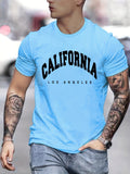 kkboxly  Trendy Pattern Print, Men's Graphic Design Crew Neck Active T-shirt, Casual Comfy Tees Tshirts For Summer, Men's Clothing Tops For Daily Gym Workout Running