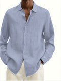 2025 kkboxly  Big & Tall Men's Long Sleeve Cardigan Shirt - Stylish Casual Clothing for Plus Size Guys