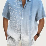 2025 kkboxly  Men's Plus Size Hawaiian Floral Button Up Shirt - Comfortable and Stylish for Vacation, Beach, and Leisurewear