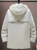 kkboxly  Men's Warm Fleece Hooded Jacket, Casual Zip Up Jacket Coat For Fall Winter