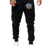 kkboxly  Ty-rex Comfy Drawstring Joggers, Men's Casual Breathable Loose Fit Slightly Stretch Pants For Spring Summer