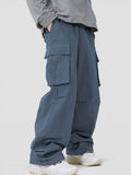 kkboxly Pocket Men's Straight Leg Cargo Pants, Loose Casual Outdoor Pants, Mens Work Pants For Hiking