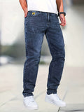 kkboxly Men's Jeans Straight Regular Denim Jeans With Pockets, Men's Outfits