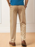 kkboxly  Breathable Chic Comfy Trousers, Men's Casual Slightly Stretch Solid Color Waist Drawstring Pants For Spring Summer