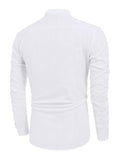 kkboxly  Men's Henley Shirt Long Sleeve Hippie Shirts Casual Beach T-Shirt