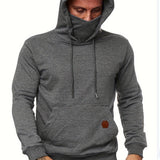 elveswallet  Men's Hoodie, Face Cover Casual Drawstring Hooded Sweatshirt With Multicolor