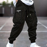 kkboxly  Trendy Men's Casual Cargo Pants With Pocket, Men's Outfits For Spring And Autumn