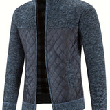 kkboxly  Men's Warm Sweater Casual Jacket, Stand Collar Jacket Coat For Fall Winter