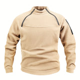 kkboxly  Men's Warm Polar Fleece Sweatshirt, Casual Stretch Sports Tops For Fall Winter