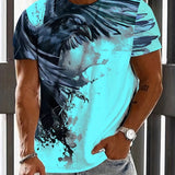 kkboxly  Men's Eagle Print T-Shirt - Comfortable and Stylish Summer Tee