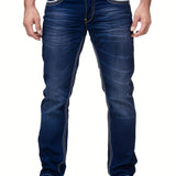 kkboxly Men's Comfy Street Style Distressed Denim Pants With Pockets