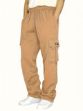 kkboxly Men's Multi Pocket Cargo Pants, Casual Loose Fit Sports Pants