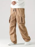 Men's Casual Drawstring Pocket Cargo Pants Straight Leg Jogger Pants