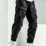 kkboxly  Classic Design Multi Pocket Cargo Pants, Men's Casual Street Style Cargo Pants/Joggers For Spring Summer Outdoor