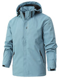 kkboxly  Men's Lightweight Waterproof Rain Jacket, Hooded Shell Outdoor Raincoat Hiking Windbreaker Jacket Coat