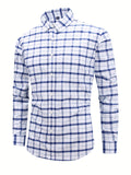 kkboxly Men's Casual Slim Cotton Plaid Shirt Best Sellers Best Sellers, Men's Tops