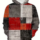 Men's Spring & Autumn Patchwork Sweatshirt Hoodies For Sports/outdoor, Men's Clothing, Plus Size