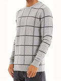 kkboxly  Men´s Casual Plaid Sweater, Loose Comfy Stretch Pullover, Men's Clothing