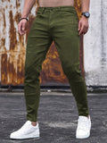 kkboxly  Chic Slim Fit Jeans, Men's Casual Street Style Medium Stretch Denim Pants