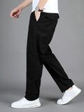 dunnmall  kkboxly  Men's Fashion Casual Black Straight Leg Pants