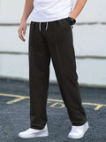 Drawstring Sweatpants Loose Fit Pants Men's Casual Joggers For Men Winter Fall Running Jogging