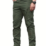 kkboxly Men's Outdoor Multi Functional Tactical Pants, Multi Pocket Outdoor Hiking Waterproof Sweatpants, Wear Resistant Cargo Pants