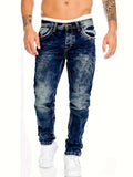 kkboxly  Men's Casual Distressed Skinny Jeans, Street Style Stretch Jeans