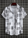 kkboxly  Men's Casual Short Sleeve Shirt, Male Hawaiian Shirt For Summer Beach Vacation