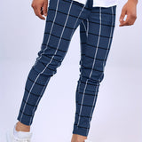 New Striped Casual Pants Men's Breathable Soft Daily Plaid Pants For Spring/Fall