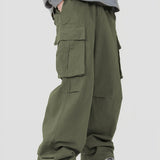 kkboxly Pocket Men's Straight Leg Cargo Pants, Loose Casual Outdoor Pants, Mens Work Pants For Hiking