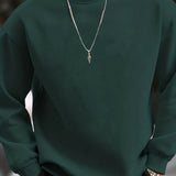 kkboxly  Men's Basic Crew Neck Sweatshirt Pullover For Men Solid Color Sweatshirts For Spring Fall Long Sleeve Tops