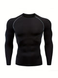 kkboxly Men's Compression Shirts: Get Fit Fast With Long Sleeve Athletic Workout Tops!