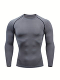 kkboxly Men's Compression Shirts: Get Fit Fast With Long Sleeve Athletic Workout Tops!