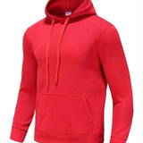 kkboxly  Men's Solid Color Hoodies, Casual Loose Fit Drawstring Hooded Sweatshirt With Pocket Best Sellers