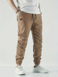 Plus Size Men's Solid Joggers Fashion Solid Pants Fall Winter, Men's Clothing