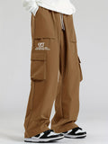 kkboxly  Men's Relaxed Fit Drawstring Cargo Pants With Pockets, Loose Trendy Overalls