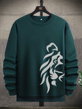 Men's Graphic Sweatshirt, Loose Trendy Pullover, Men's Clothing