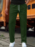 kkboxly  Men's Casual Straight Leg Joggers, Regular Stretch Sports Pants For Spring Summer