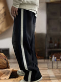 kkboxly  Color Block Chic Daily Men's Loose Comfy Sports Pants With Drawstring, All Seasons Outdoor