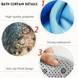 4pcs Christmas Bell Shower Curtain Set, Bathroom Curtain Set With 12 Hooks, Non-Slip Rugs, Toilet Lid Cover And Bath Mat, Waterproof Shower Curtain, Bathroom Accessories, Christmas Decoration, 180*180cm/70.9*70.9in