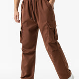 Solid Baggy Pants Multi Flap Pockets Men's Hipster Cargo Pants, Loose Casual Outdoor Pants, Men's Work Pants Streetwear