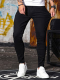 kkboxly  Men's Casual Skinny Jeans, Chic Street Style Medium Stretch Denim Pants